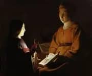 The Education of the Virgin 1650 By Georges de La Tour
