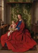 Madonna with the Child Reading 1433 By Jan van Eyck