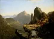 Scene from the Last of the Mohicans Cora Kneeling at the Feet of Tanemund By Thomas Cole