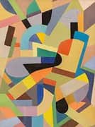 Gouache Geometric Composition By Otto Freundlich