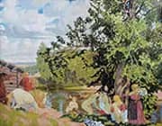 The Bath By Boris Kustodiev