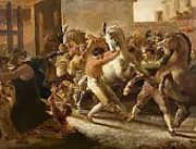 Study For the Race of The Barbarian Horses By Theodore Gericault