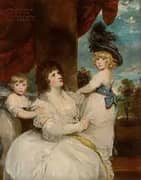 Portrait of Jane Countess of Harrington with her Sons By Sir Joshua Reynolds