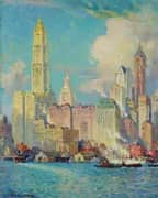 View of Wall Street By Colin Campbell Cooper