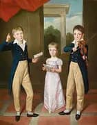 Three Children in a House Concert By Antoine Jean Gros