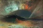 Aurora Borealis Mt Desert Island from Bar Harbor Maine By Frederic Edwin Church