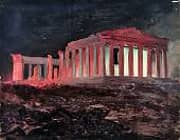 Parthenon at Night Athens 1868 By Frederic Edwin Church