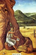 St. Jerome in the Desert c1455 By Giovanni Bellini