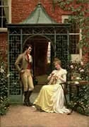 On the Threshold 1900 By Edmund Leighton
