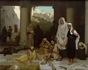 The Blind Man at the Pool of Siloam By Edmund Leighton