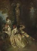 Harlequin and Columbine By Jean Antoine Watteau