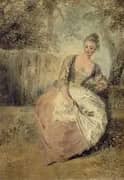 The Worried Lover By Jean Antoine Watteau