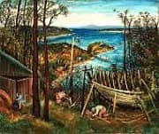 Boat Builders Eden 1948 By Arthur Merric Boyd