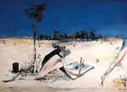 Large Kneeling Figure with Canvas and Black Can By Arthur Merric Boyd