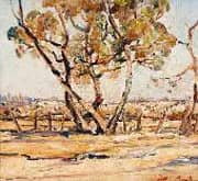 Trees and Rosebud Landscape c1937 By Arthur Merric Boyd