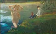Bathing Girls 1890 By Ludwig von Hofmann