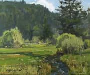Meandering Stream By William Wendt