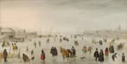 A Scene On The Ice 1625 By Hendrick Avercamp