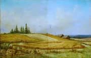Summer Landscape with Two Houses By Ivan Shishkin