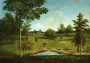 Landscape Looking Toward Sellers Hall from Mill Bank By Charles Willson Peale