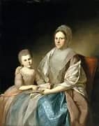Mrs. Samuel Mifflin and her Granddaughter By Charles Willson Peale