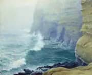 Lifting Fog, La Jolla Cliffs By Guy Rose