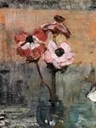 Anemones in a Vase By Piet Mondrian