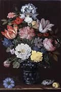 Floral Still Life with Shells 1955 By Balthasar van der Ast