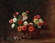 Zinnias By Henri Fantin-Latour