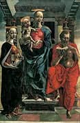 The Virgin and Child with Saints Jerome By Andrea Mantegna