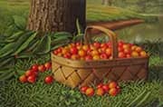 Cherries in a Basket By Levi Wells Prentice