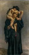 An Egyptian Peasant Woman and Her Child By Leon Bonnat