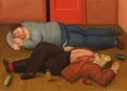 The Two Drunks By Fernando Botero