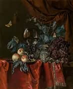 Fruit and a Glass of Wine By Willem van Aelst