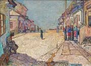 Street Scene in Kalusz, 1915 By Heinrich Vogeler