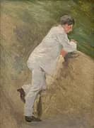 Study of a man in a White Suit, 1880 By Marie Bracquemond
