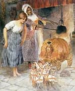 Cinderella and the Fairy Godmother By William Henry Margetson