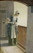 The Laundry Maid, 1920 By William Henry Margetson