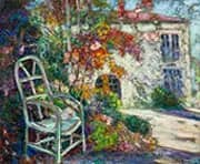Chair in a Flower Garden By Victor Charreton