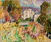 Chateau with Flowering Trees By Victor Charreton