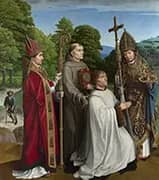 Canon Bernardijn Salviati and Three Saints By Gerard David