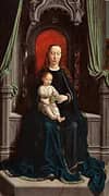 Enthroned Madonna with Child or Madonna of Grapes By Gerard David