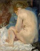 Nude Woman Warming Herself By Paul Albert Besnard