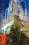 Water Jets and Fountain in Rome, 1921 By Paul Albert Besnard
