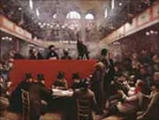 Meeting at Graffard Room, 1884 By Jean Beraud