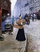 The Roasted Chestnut Seller By Jean Beraud