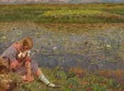 A Girl at a Pond By Laurits Tuxen