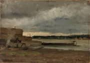 View of the Rhine near Dusseldorf 1875 By Gerhard Munthe