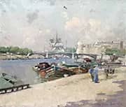 Pont Neuf Near the Wine Market on the Edge, 1896 By Patrick Adam