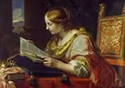 Saint Catherine of Alexandria Reading By Onorio Marinari